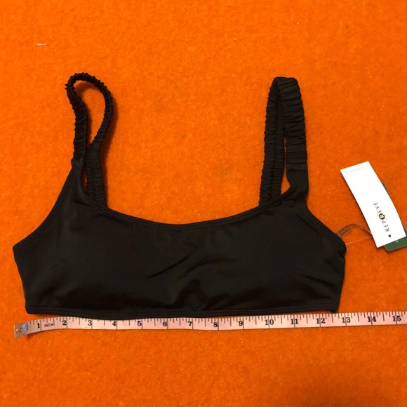 Black minimalist swimsuit bikini top bralette NWT - Picture 6 of 8